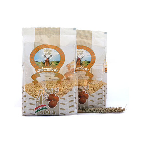 A packet of alphabet pasta of ABC letter shaped noodles.