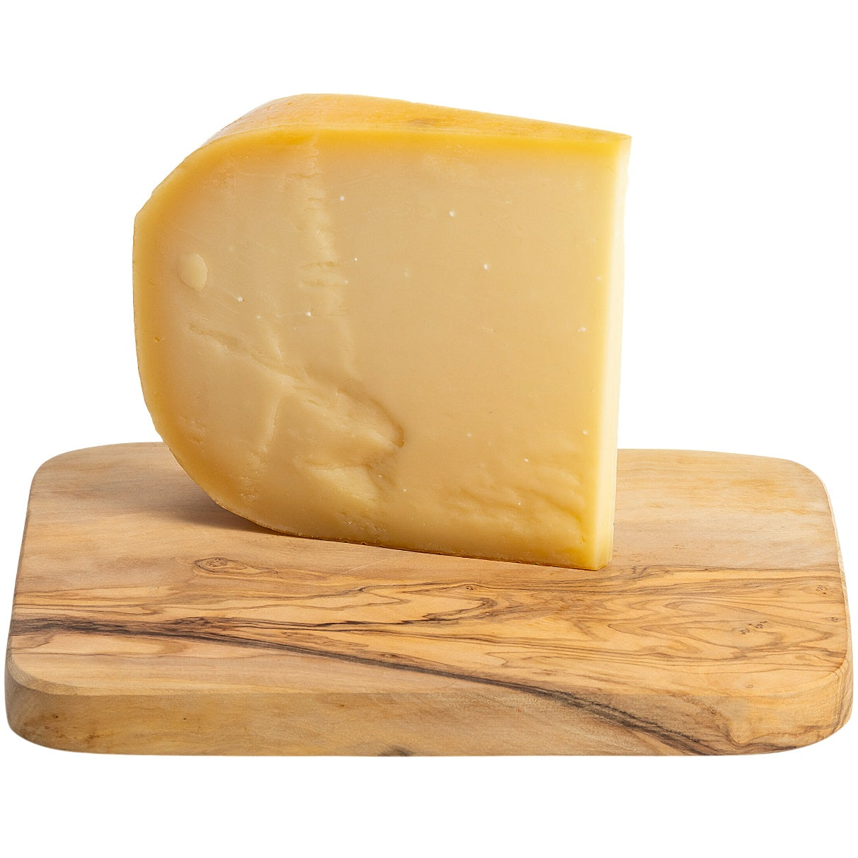 A piece of Baracskai Oreg artisan Hungarian cow's cheese.