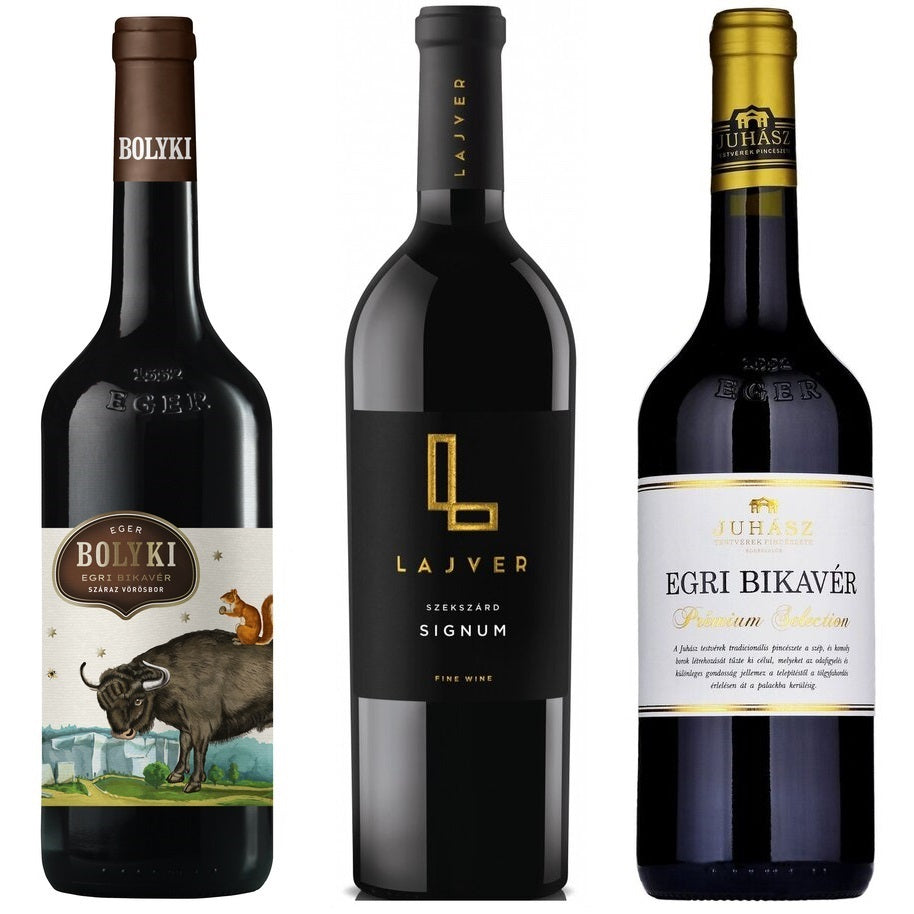 An selection of Egri Bikavér, these are the best bottles Hungarian Bull's Blood red wine in the UK.