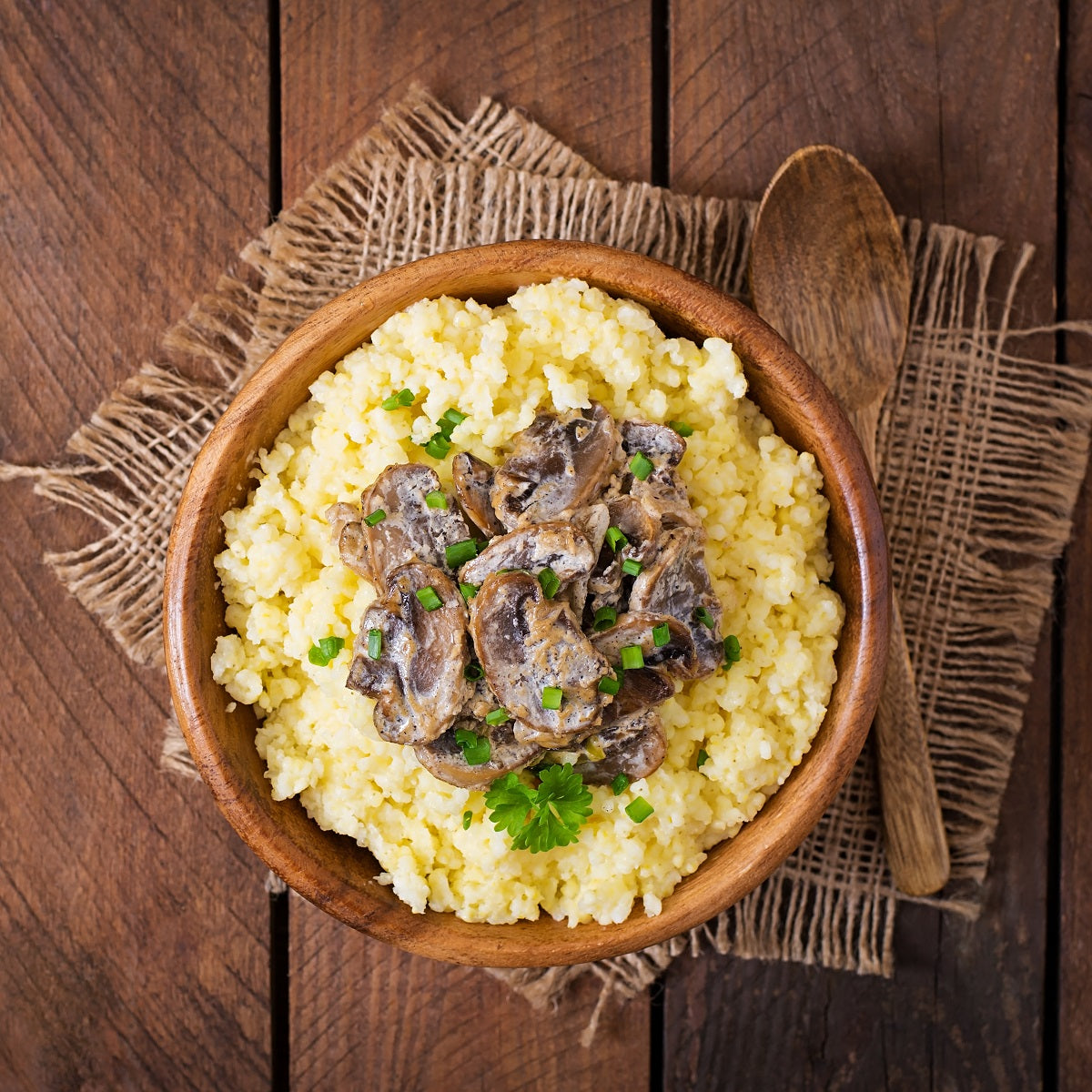 A bowl of cooked pearl millet, a healthy gluten-free side dish with a low glycaemic index suitable for diabetics.