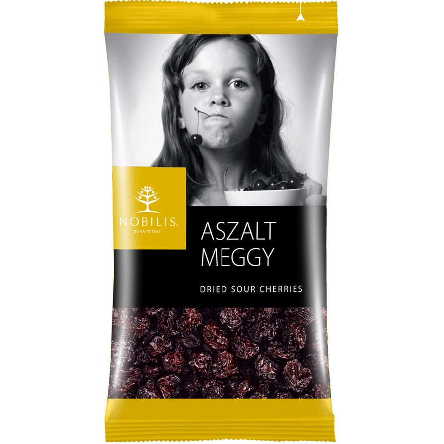 A packet of dried sour cherries, made from unsweetened, naturally tart pitted fruit.
