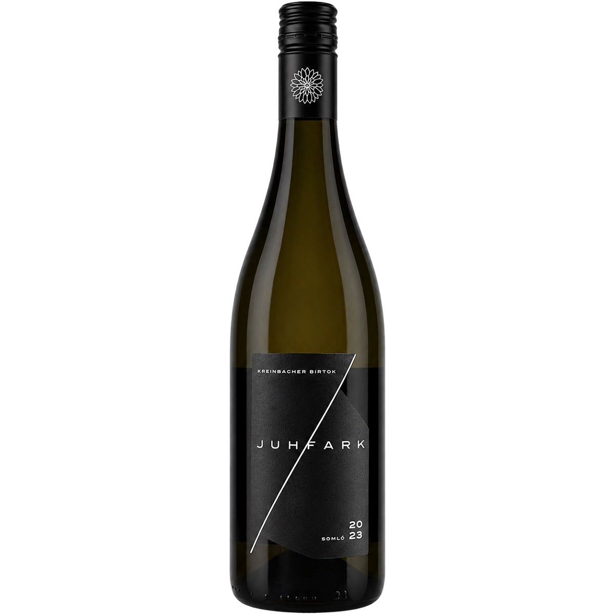 A bottle of Somlói Juhfark is a volcanic white wine from a native Hungarian Sheep's Tail grape by Kreinbacher Birtok.