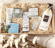 A luxury beauty pamper hamper, this is a gift set box full of natural products.