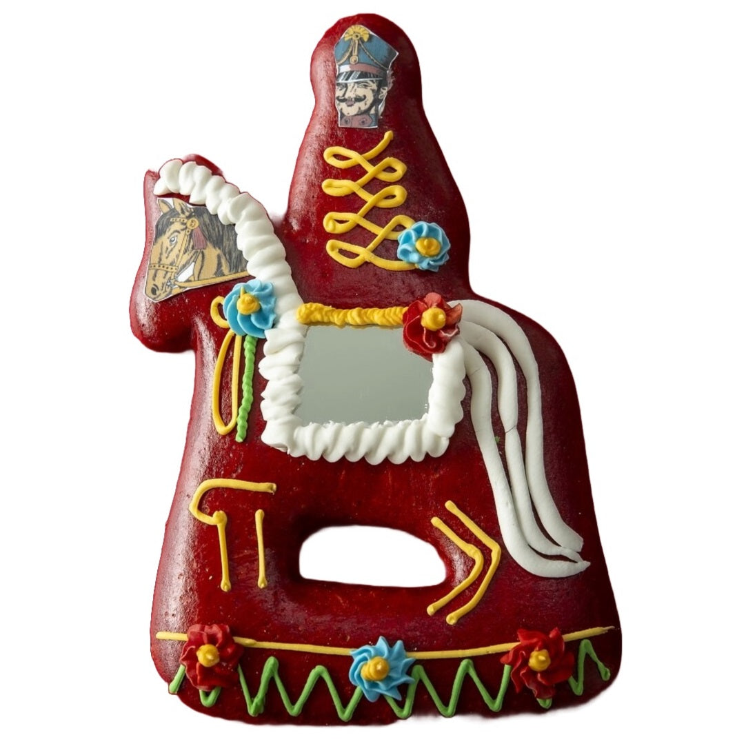 A Mézeskalács huszár figure, this is a traditional Hungarian gingerbread man.