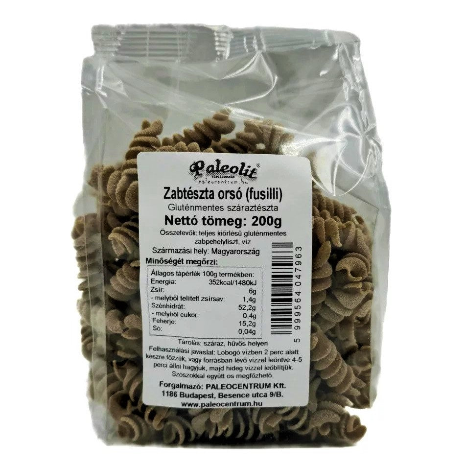 A pack of oat pasta, this is a gluten-free fusilli high in protein.