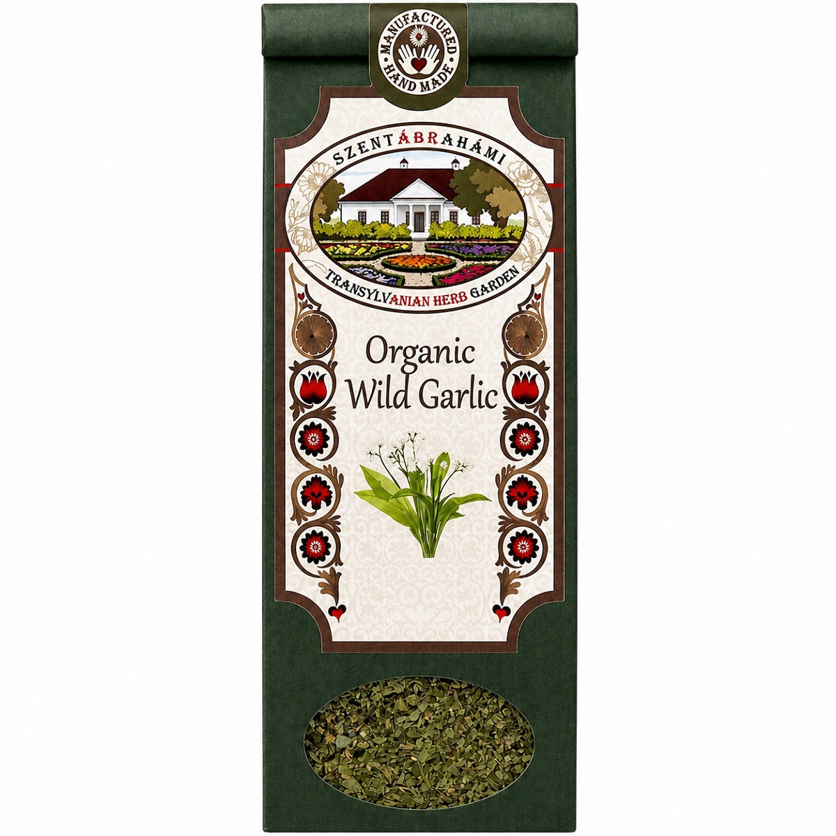 Pack of organic wild garlic made from dried ramsons leaves.