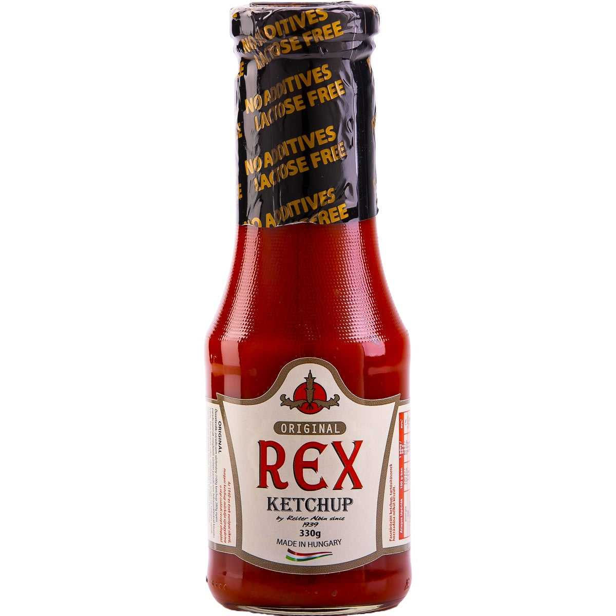 A jar of Rex Ketchup, the original Hungarian ketchup.