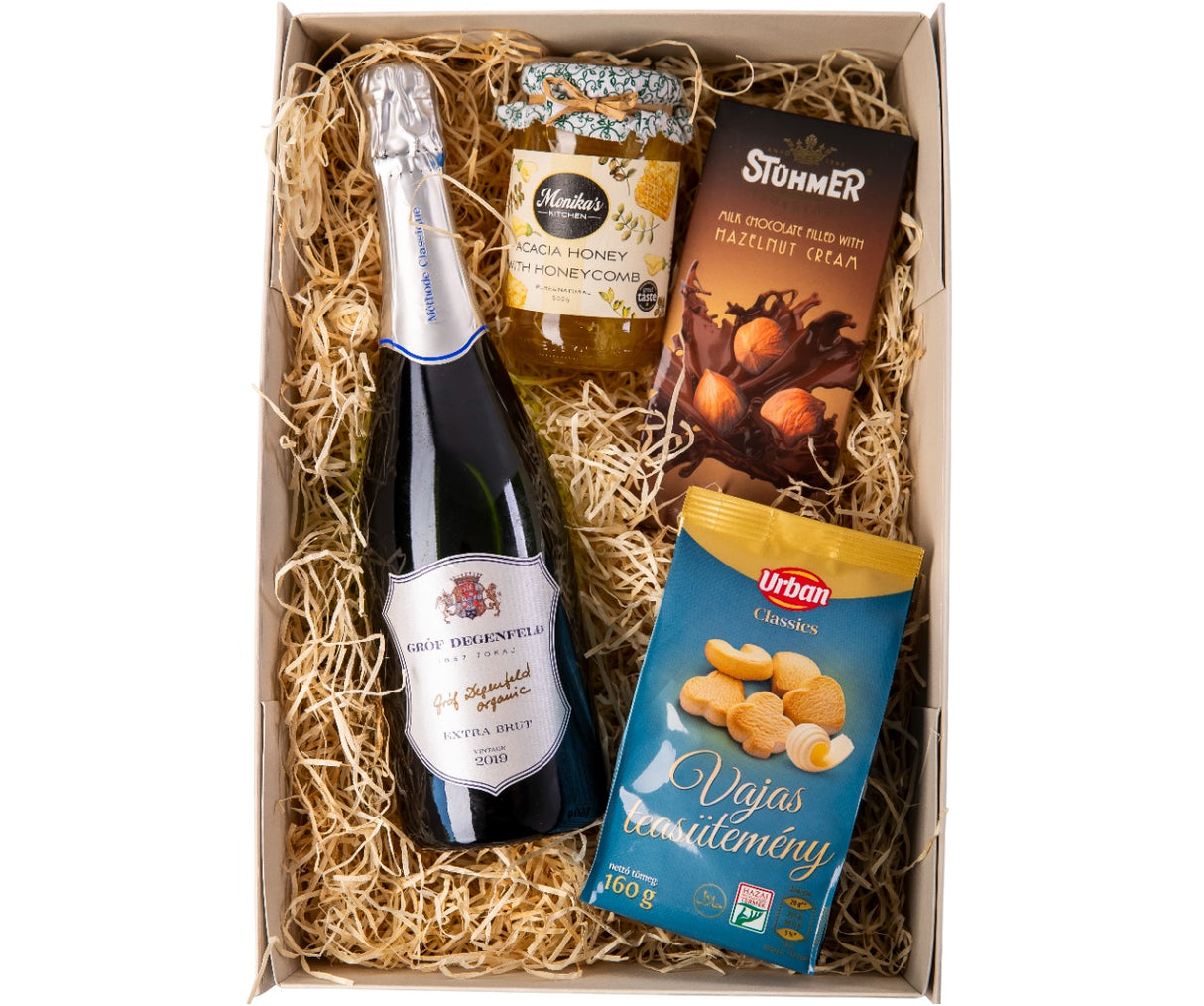 A Thank You gift hamper basket, this is the best food and wine present to express your gratitude.