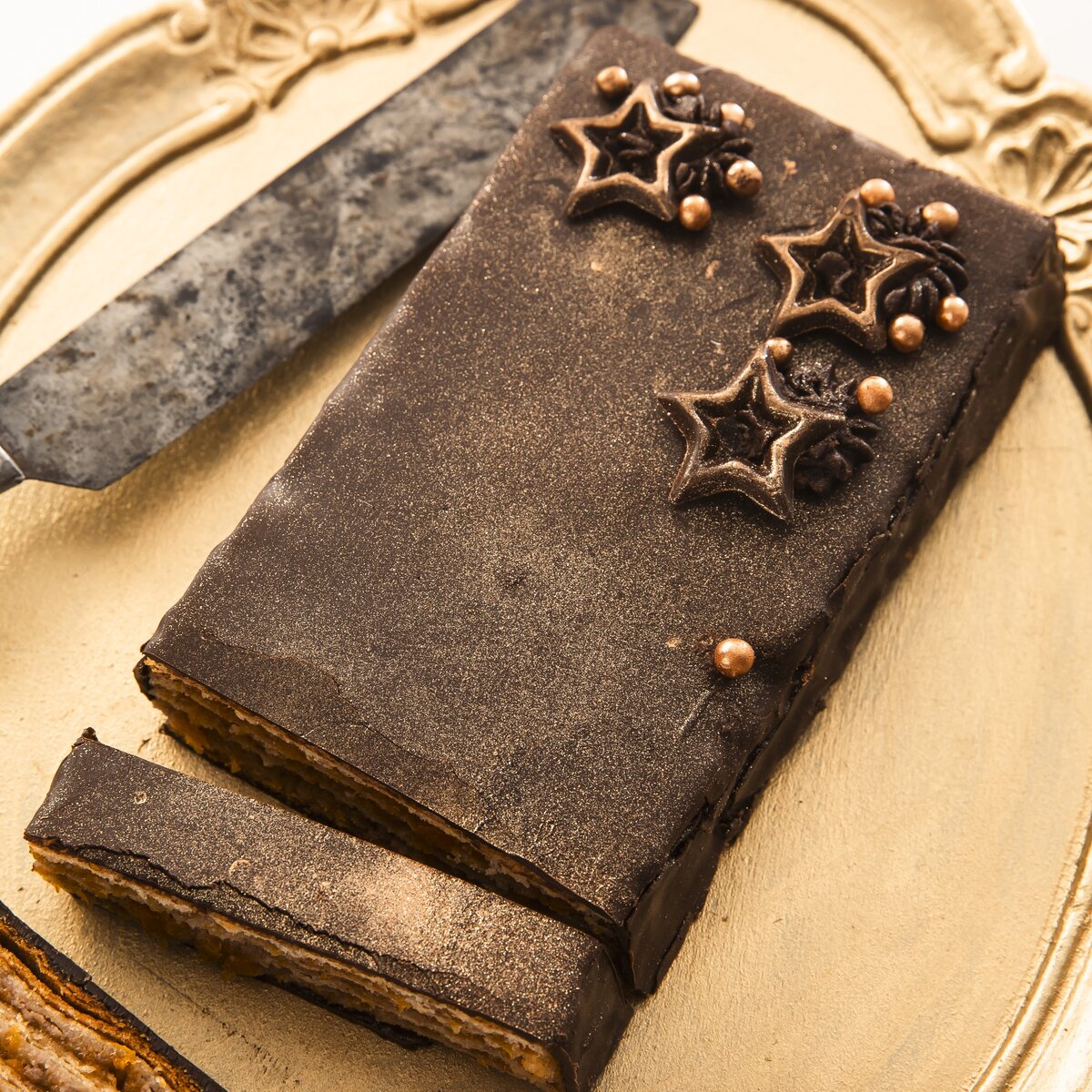 A Zserbó szelet, this is a Hungarian Gerbeaud cake from Budapest.