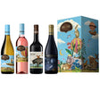 A gift box with a selection of four bottles of award-winning Hungarian wine from the Bolyki winery in Eger.