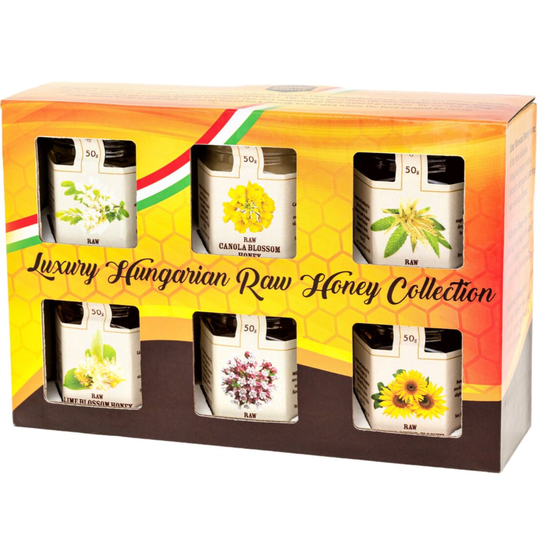 A gift box of a honey selection with a set of six pots, this tasting kit is the best present for honey lovers.