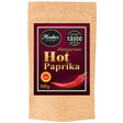 A pack of Hungarian hot paprika powder ground from spicy peppers from Szeged.