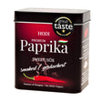 A tin of Hungarian sweet smoked paprika powder in a metal gift box.
