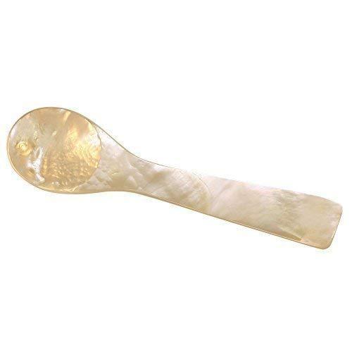A mother-of-pearl caviar spoon, best for serving caviar.