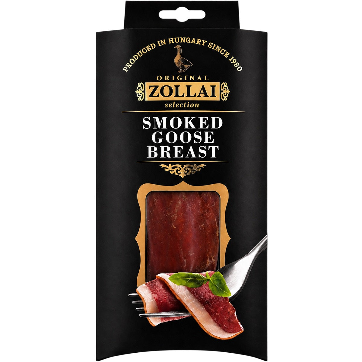 A pack of smoked goose breast fillet from premium goose meat.