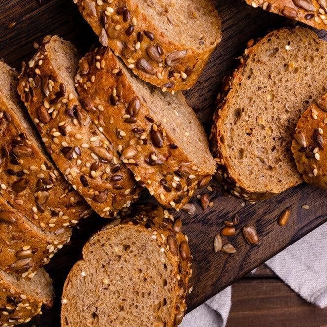 Gluten-free and keto bread recipe made using ground sunflower seed flour for a healthy treat.