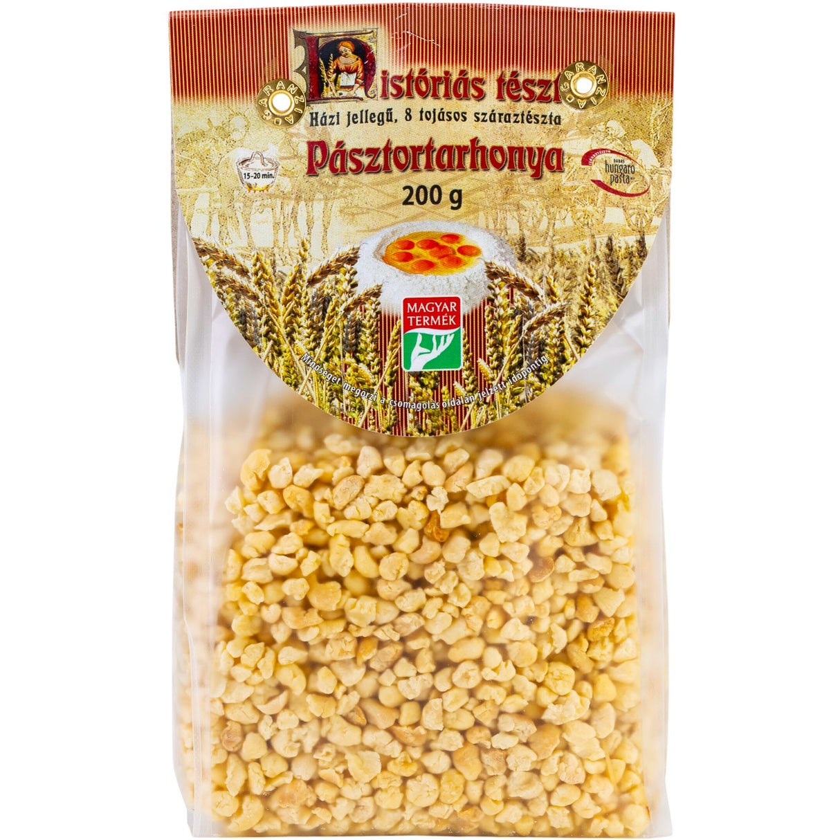 Tarhonya pasta is a traditional Hungarian egg barley noodle.