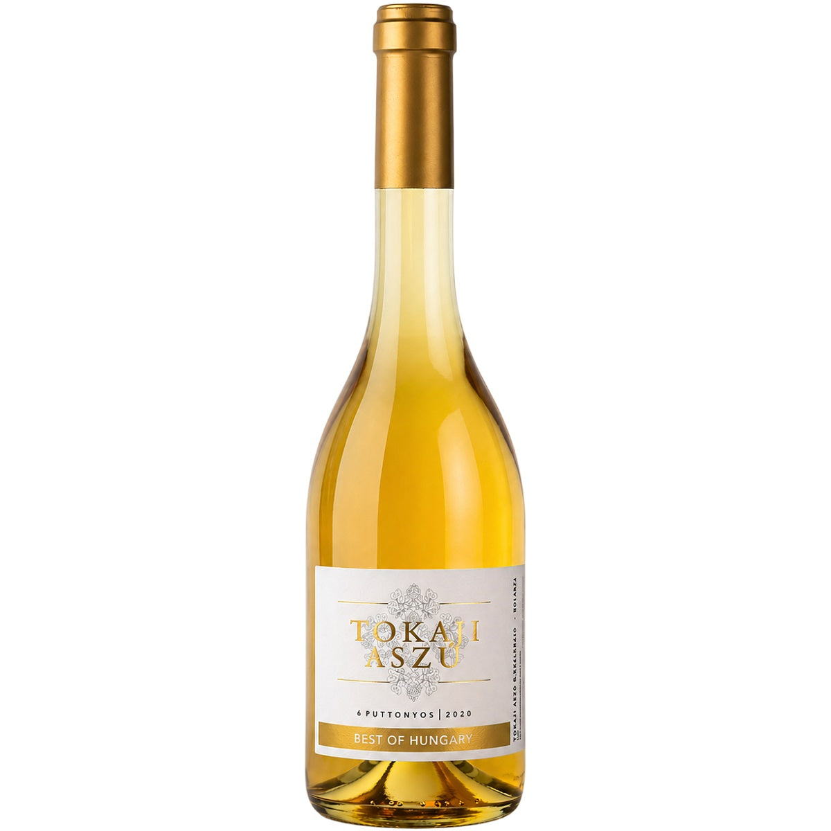 A bottle of Tokaji Aszu 6 Puttonyos Hungarian sweet wine, the best dessert wine in the world.