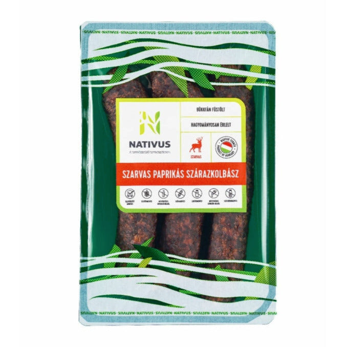 A venison chorizo, this deer sausage is made with the best free-range fresh venison meat and spices.