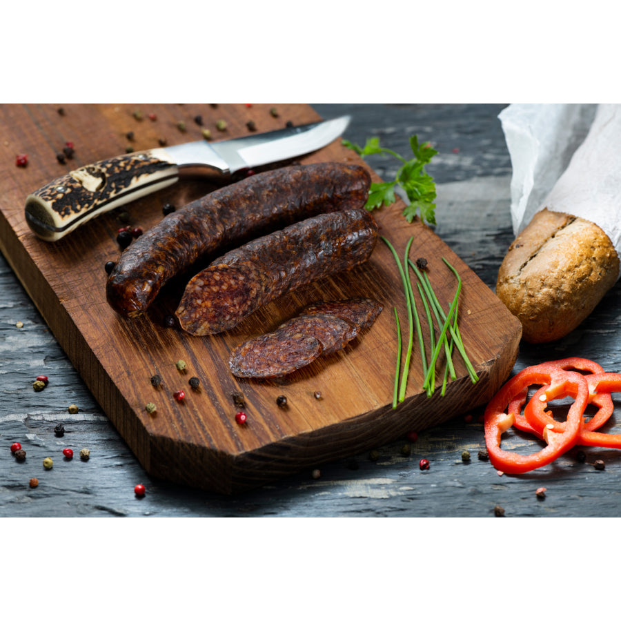 A venison sausage, this smoked deer chorizo is made with the best free-range venison meat.