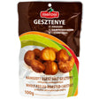 A pack of ready-to-eat whole chestnuts which have been cooked, peeled and roasted.