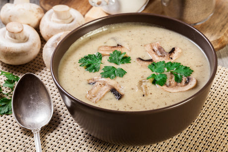 Gombaleves recipe for making a creamy Hungarian mushroom soup.