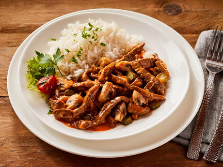 Traditional Hungarian beef stroganoff recipe for cooking an authentic meat dish.