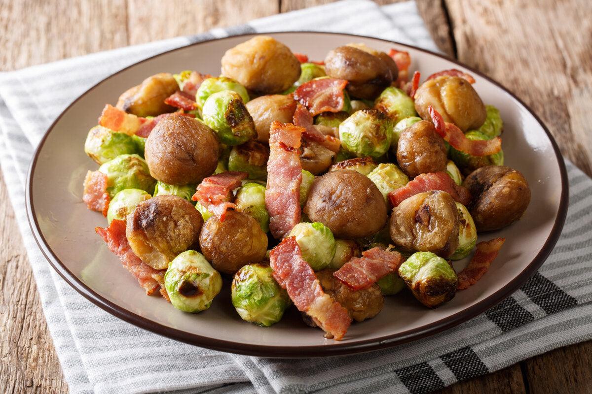 Sprouts with Bacon & Chestnuts Recipe