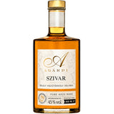 A bottle of aszu torkoly palinka, which is a type of pomace brandy made from grapes.