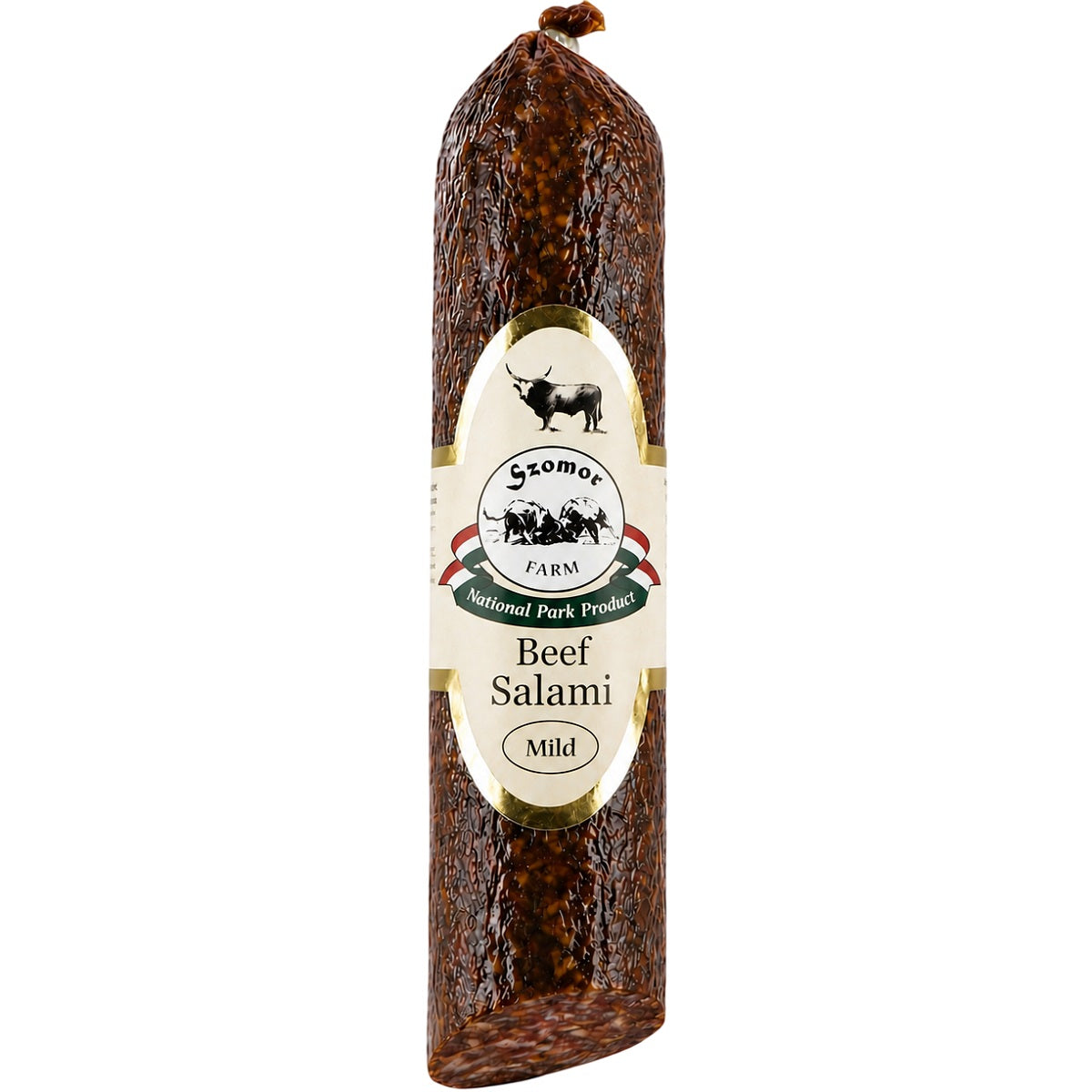Beef salami made with free-range beef meat.