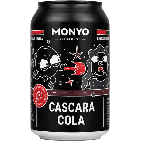 Can of cascara cola, a sparkling drink made with dried coffee cherry husks.