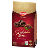 A packet of chocolate pretzels.