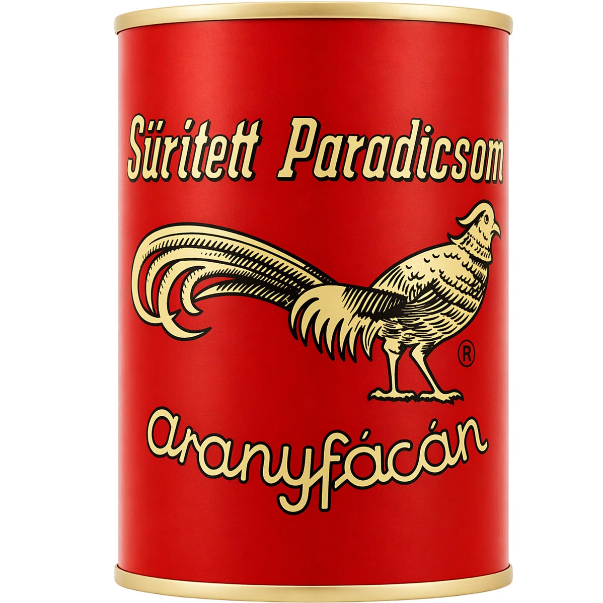 A tin of double concentrated tomato puree made with 100% fresh tomatoes.