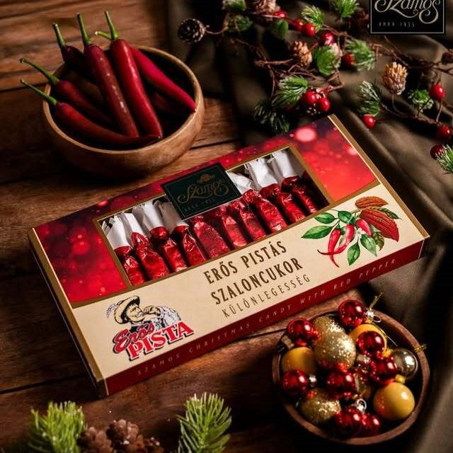 Box of Eros Pista Christmas chocolate szaloncukor.