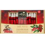 A box of Eros Pistas szaloncukor by Szamos Marzipan.