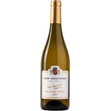 A bottle of organic orange wine.