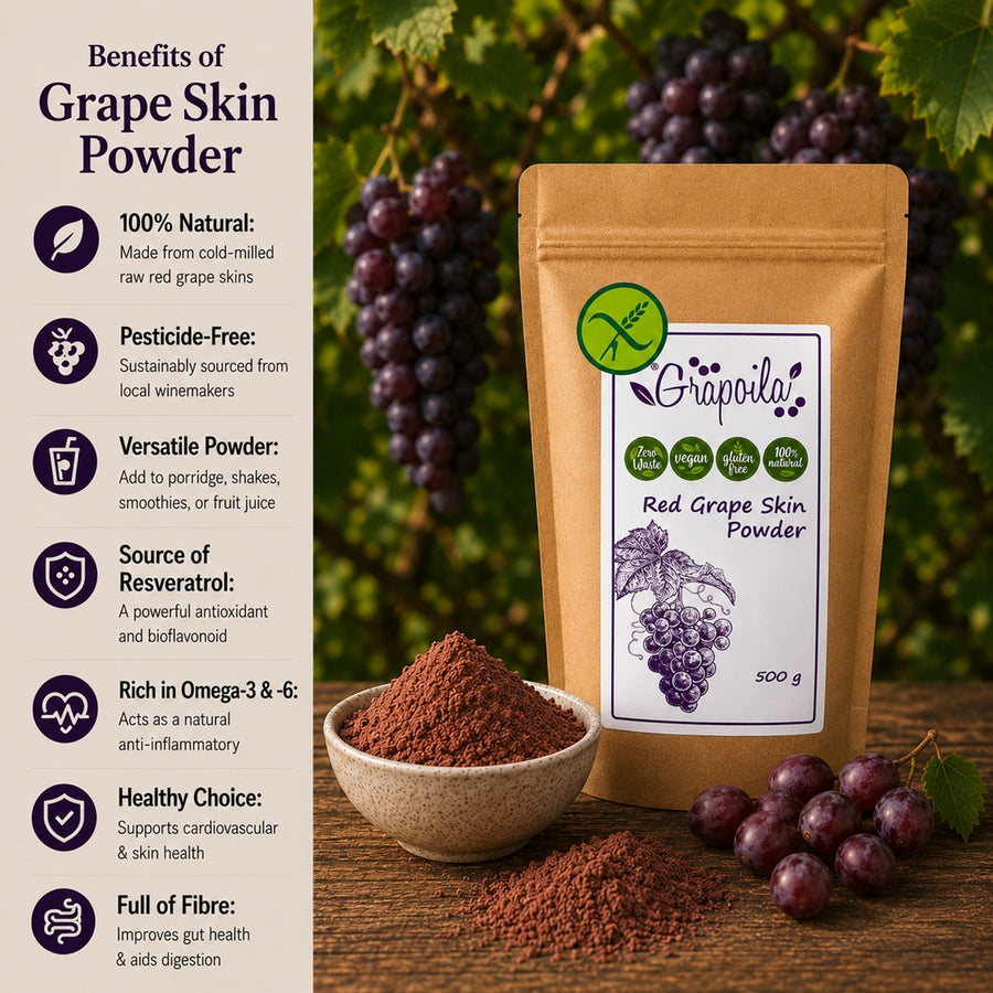 Grape Skin Powder 500g - Red Grape Extract – Best of Hungary