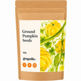 Pack of ground pumpkin seeds, made by finely milling whole green pumpkin seeds.