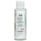 A bottle of gentle micellar cleansing water to remove makeup and impurities from the face.