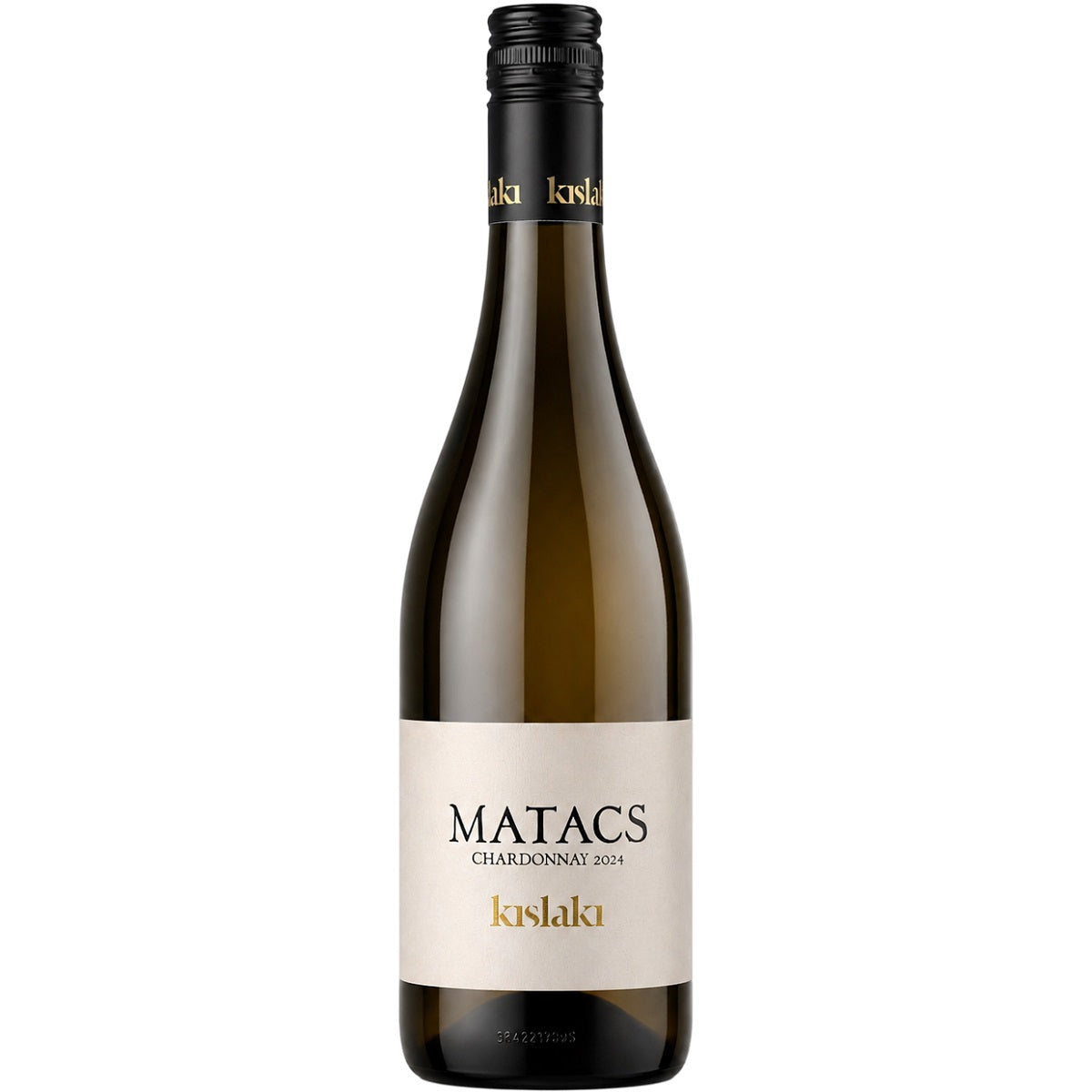 A bottle of Matacs Chardonnay, a Hungarian white wine from Kislaki Winery.