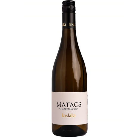 A bottle of Matacs Chardonnay, a Hungarian white wine from Kislaki Winery.