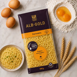 A package of Kluski Traditional Polish Egg Noodles with fresh eggs and durum wheat semolina.