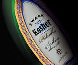 A bottle of slivovitz plum brandy, this is a kosher alcoholic drink.