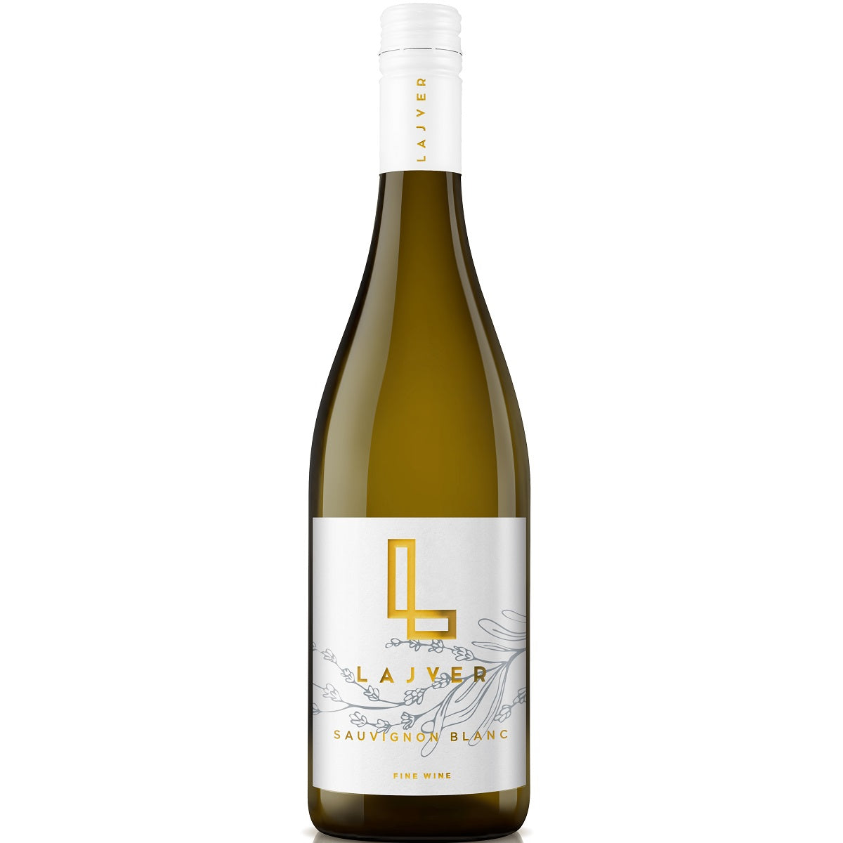 A bottle of Hungarian Sauvignon Blanc dry white wine from Lajver winery.