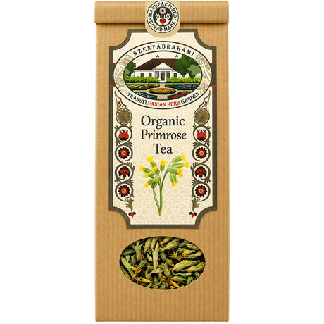 Pack of organic primrose tea made from dried cowslip flowers.