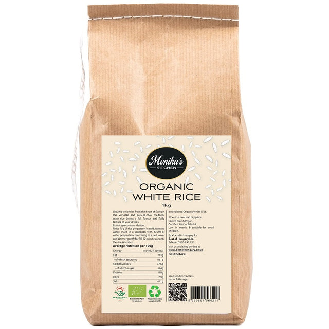 Organic White Rice 1kg - Best Natural European Rice – Best of Hungary