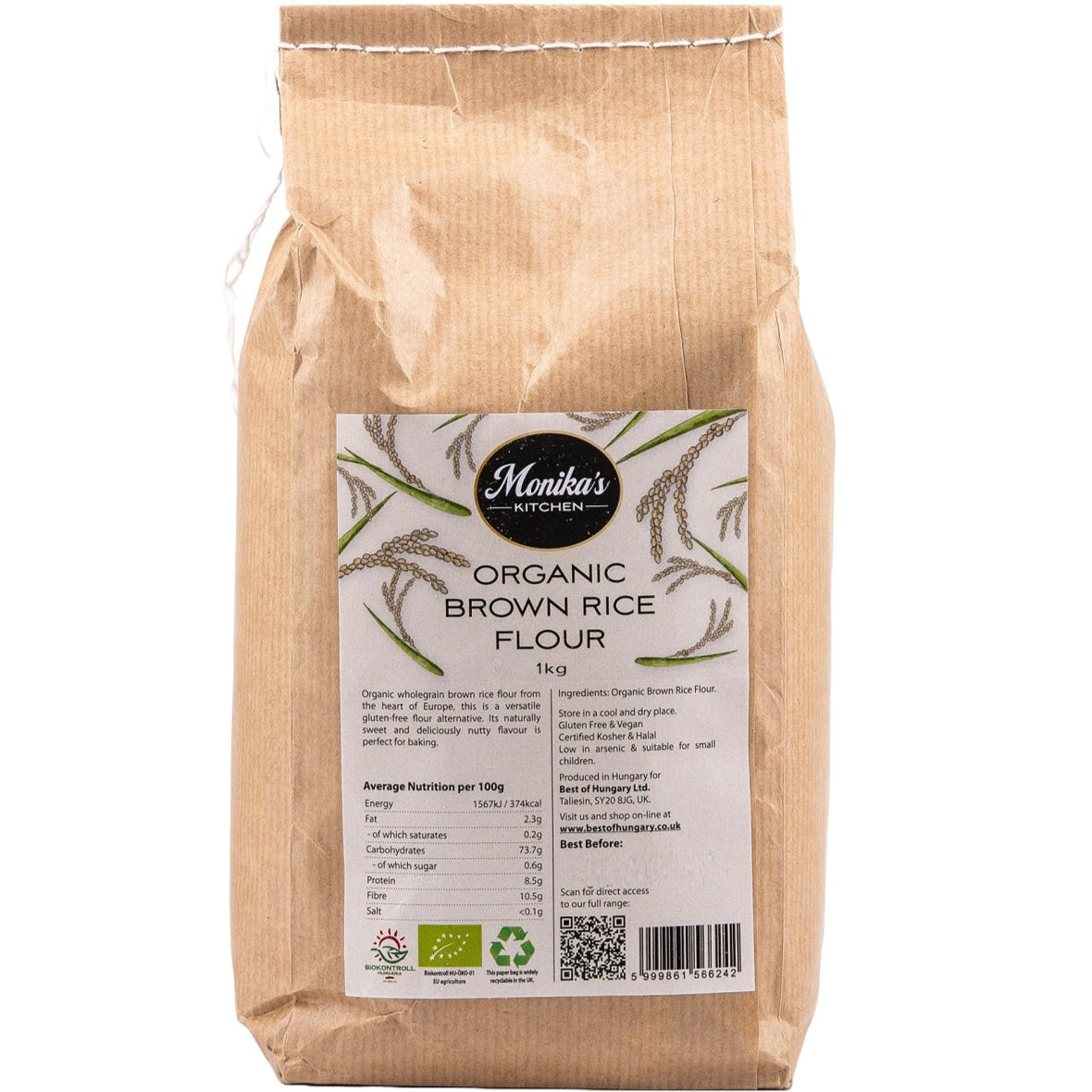 Organic Brown Rice Flour 1kg