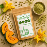 Ground pumpkin seed powder is a healthy gluten-free flour naturally rich in vegan protein, best used for keto recipes.