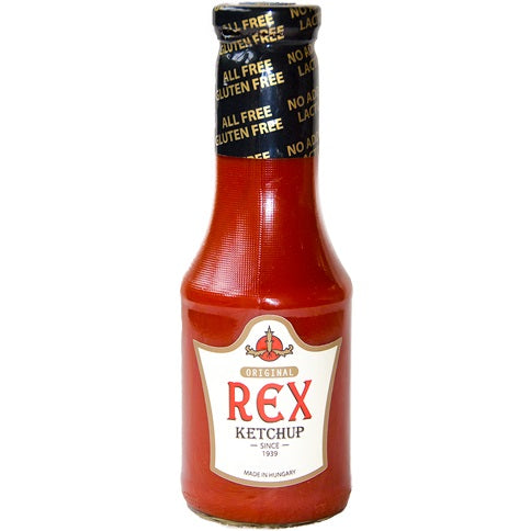 A jar of Rex Ketchup, the original Hungarian ketchup.