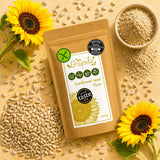 Ground sunflower seed powder is a healthy gluten-free flour naturally rich in vegan protein, best used for keto recipes.